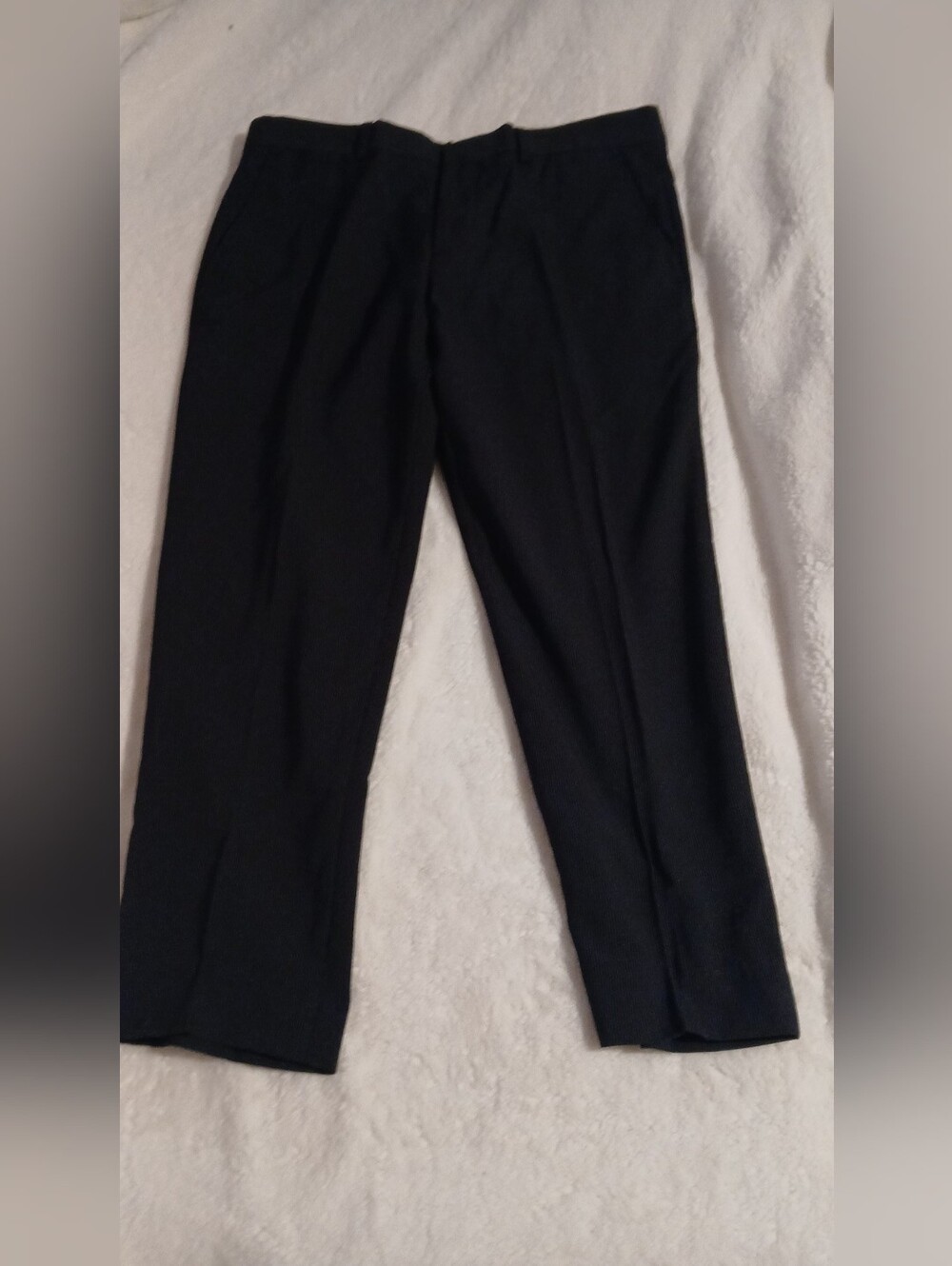 Men's Black Straight-Leg Dress Pants